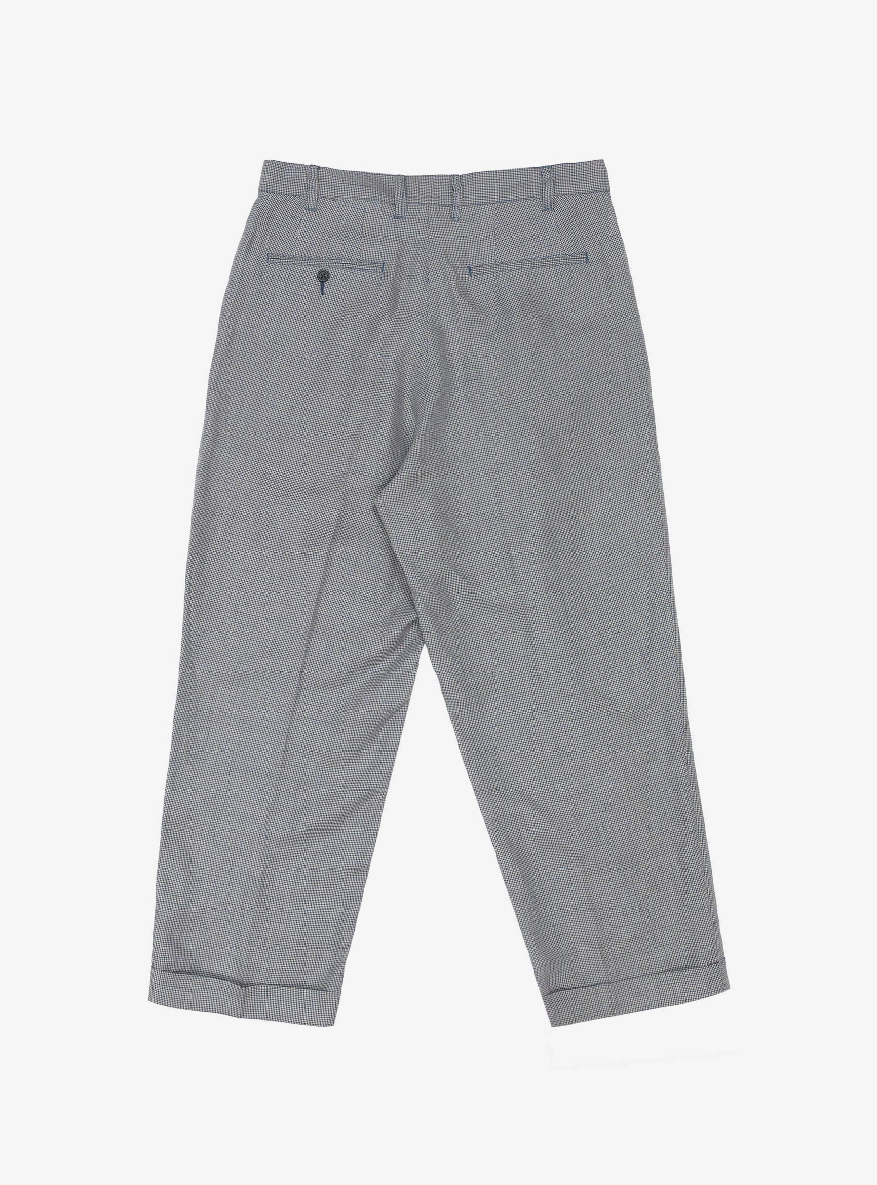 2 Pleats Trousers Linen Cupra Gun Club Check