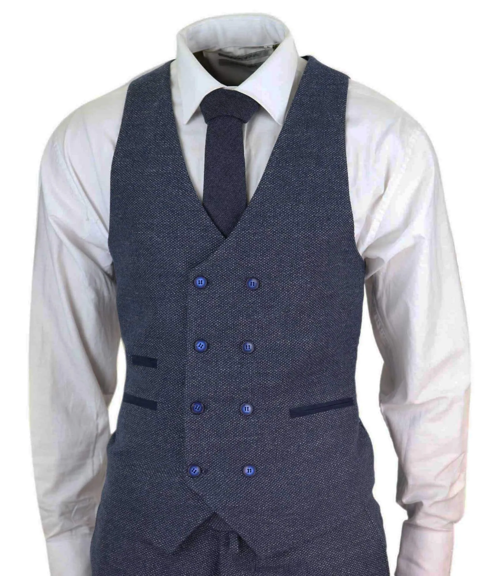 3 Piece Suit Double Breasted Tweed