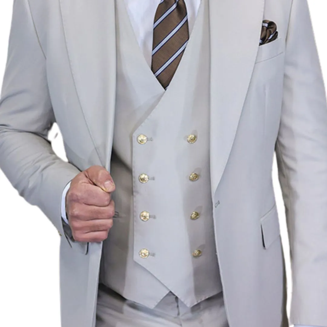 Aether Crest Collection: Statement Ash 3-Piece Modern Fit Suit