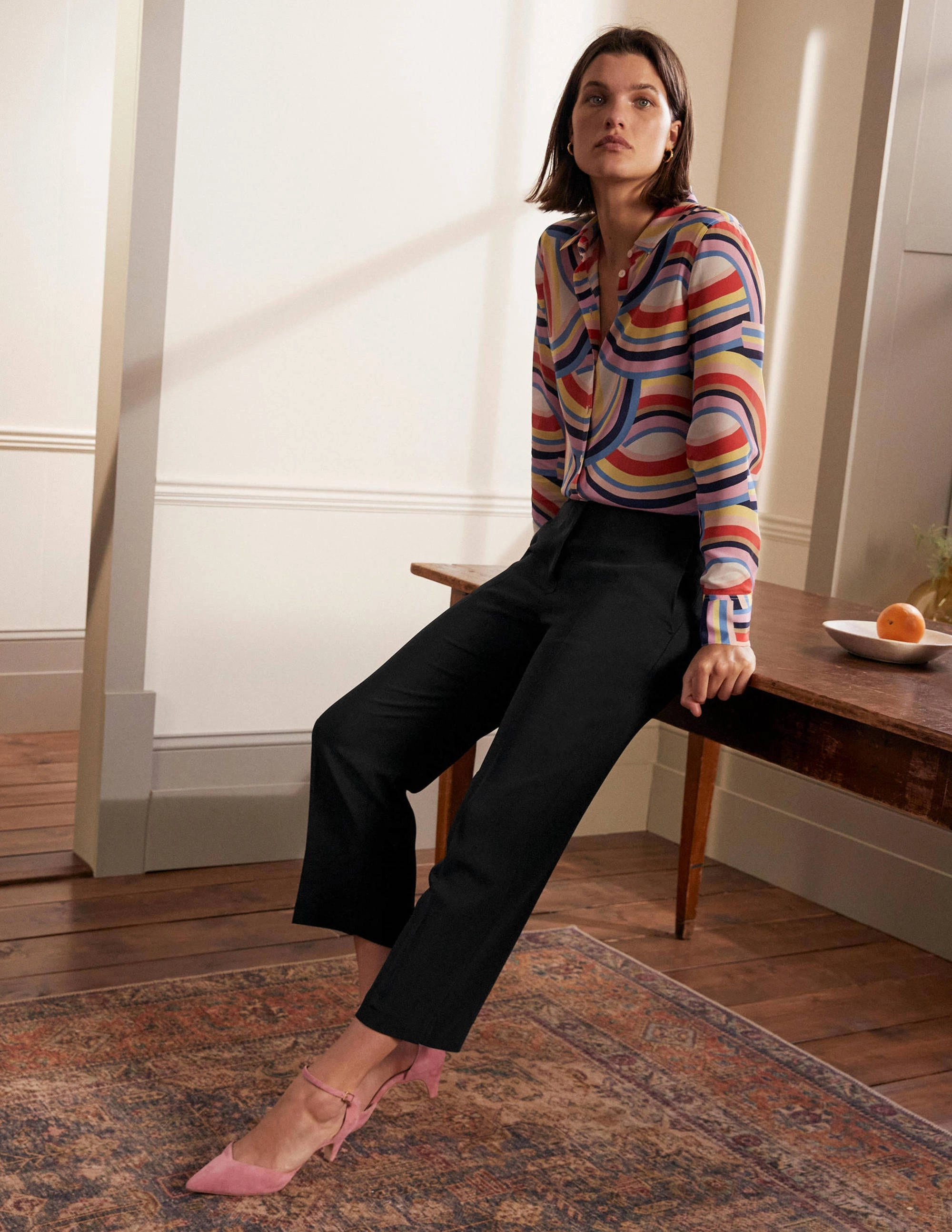 Albemarle Cropped Pants-Black
