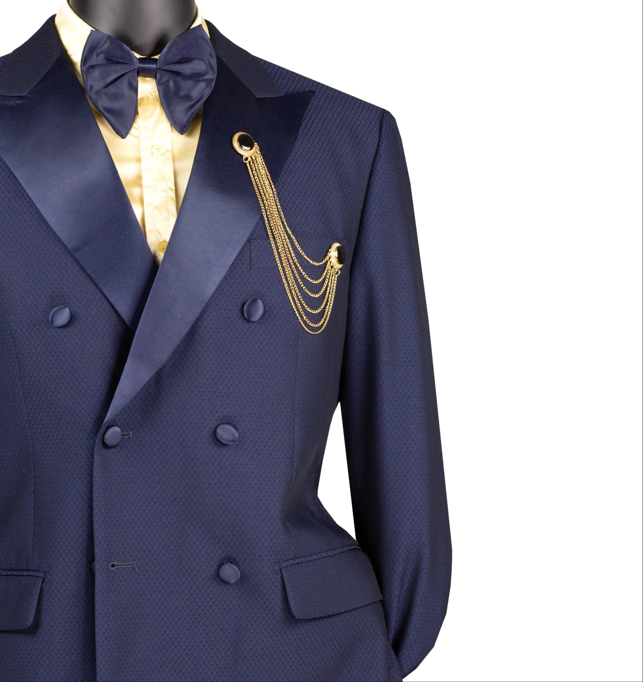 Albireo Collection: Navy Double-Breasted 2-Piece Modern Fit Tuxedo