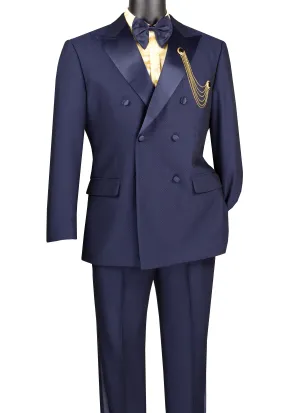 Albireo Collection: Navy Double-Breasted 2-Piece Modern Fit Tuxedo