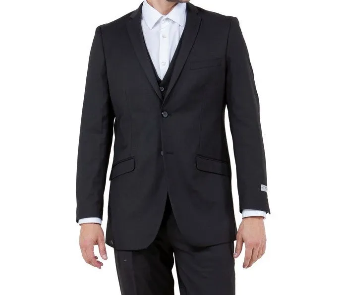 Atlas Heritage Collection: Three-Piece Solid Black Suit