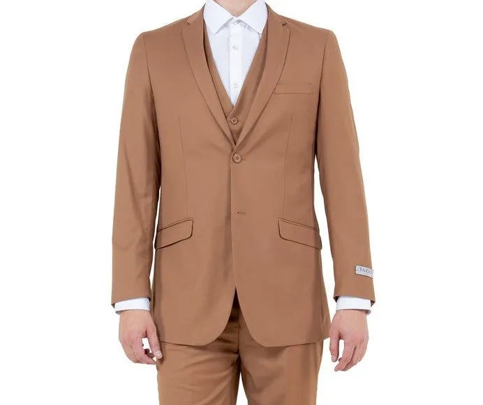 Atlas Heritage Collection: Three-Piece Solid Caramel Suit