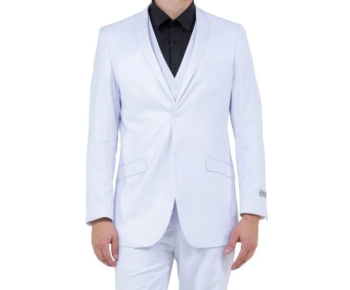 Atlas Heritage Collection: Three-Piece Solid White Suit