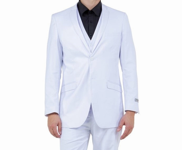 Atlas Heritage Collection: Three-Piece Solid White Suit