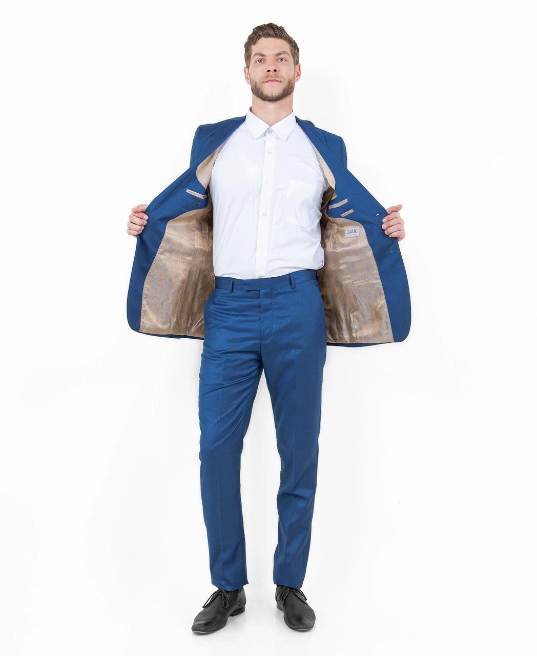 Avalon Collection: Sharkskin Two-Piece Suit – Blue