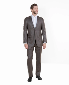 Avalon Collection: Sharkskin Two-Piece Suit – Cocoa