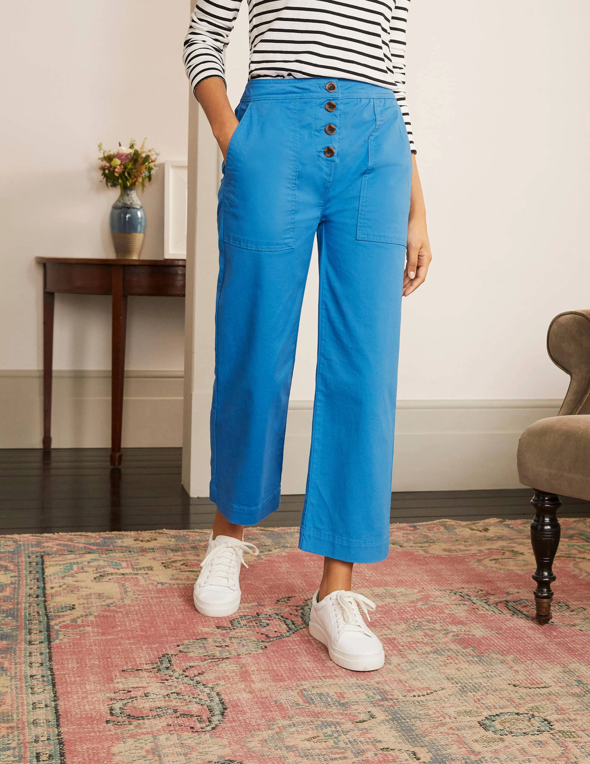 Beaufort Button Fly Pants-Bold Blue