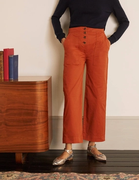 Beaufort Button Fly Pants-Copper Red