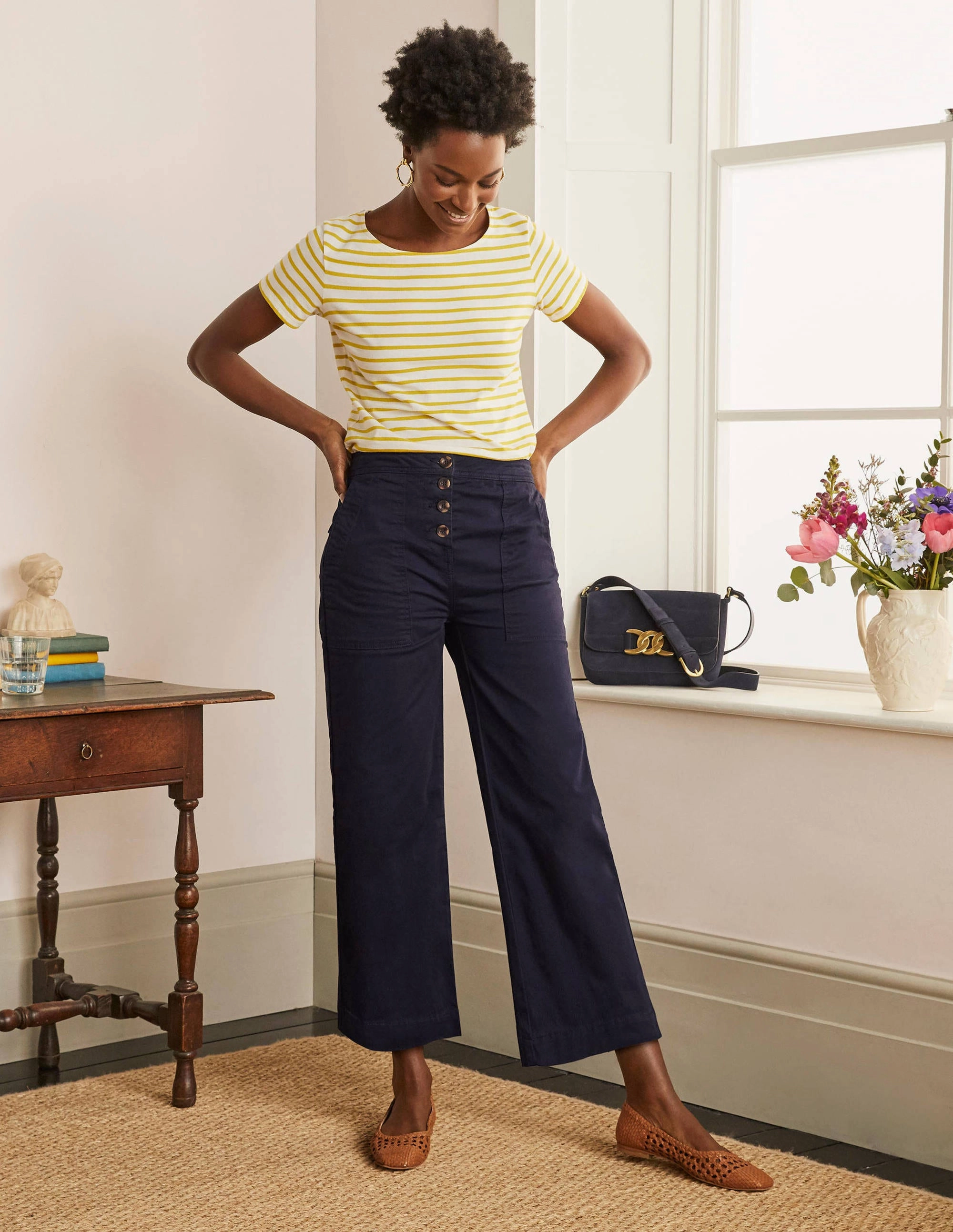 Beaufort Button Fly Pants-Navy