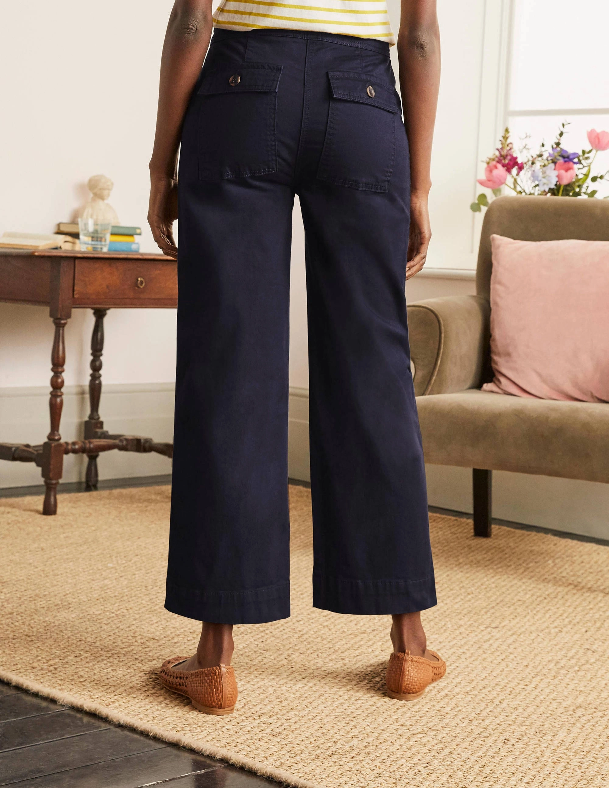 Beaufort Button Fly Pants-Navy