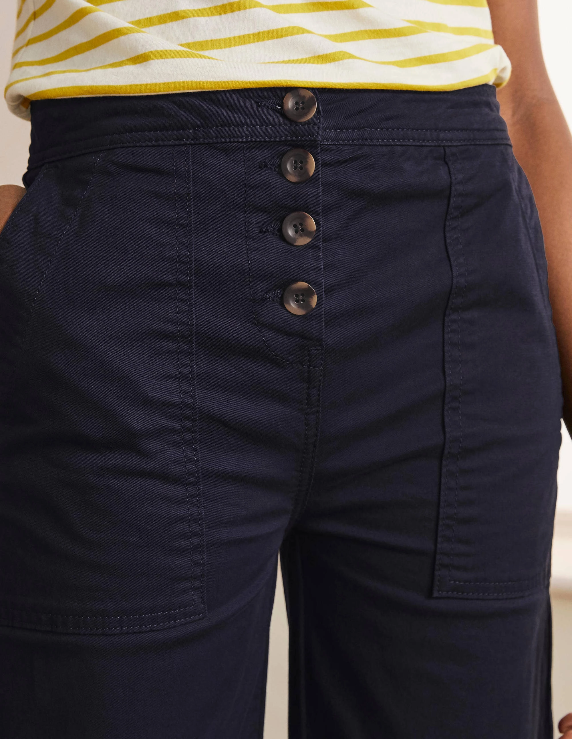 Beaufort Button Fly Pants-Navy