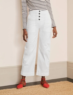 Beaufort Button Fly Pants-White