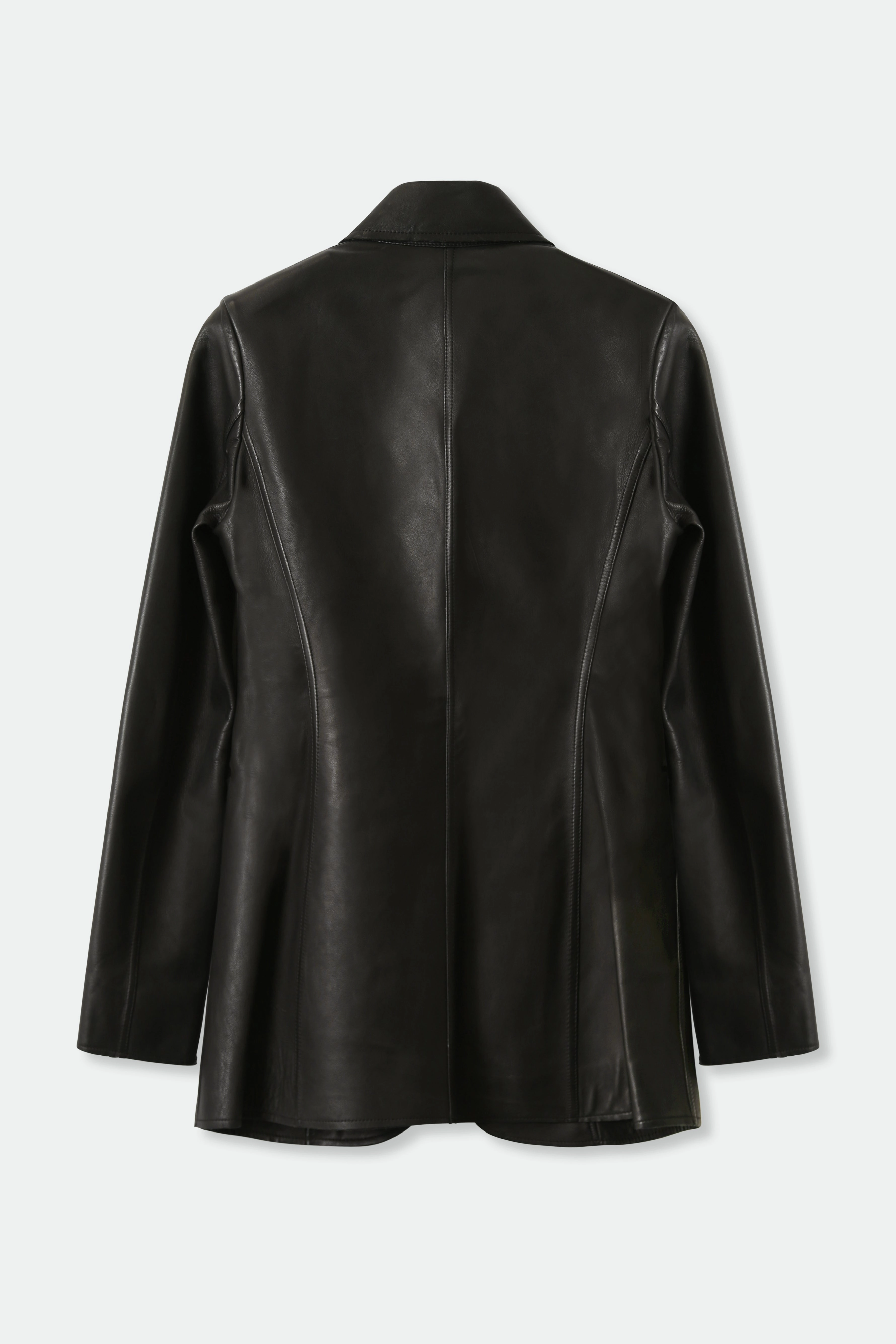 BERNA THREE BUTTON BLAZER IN ITALIAN LEATHER