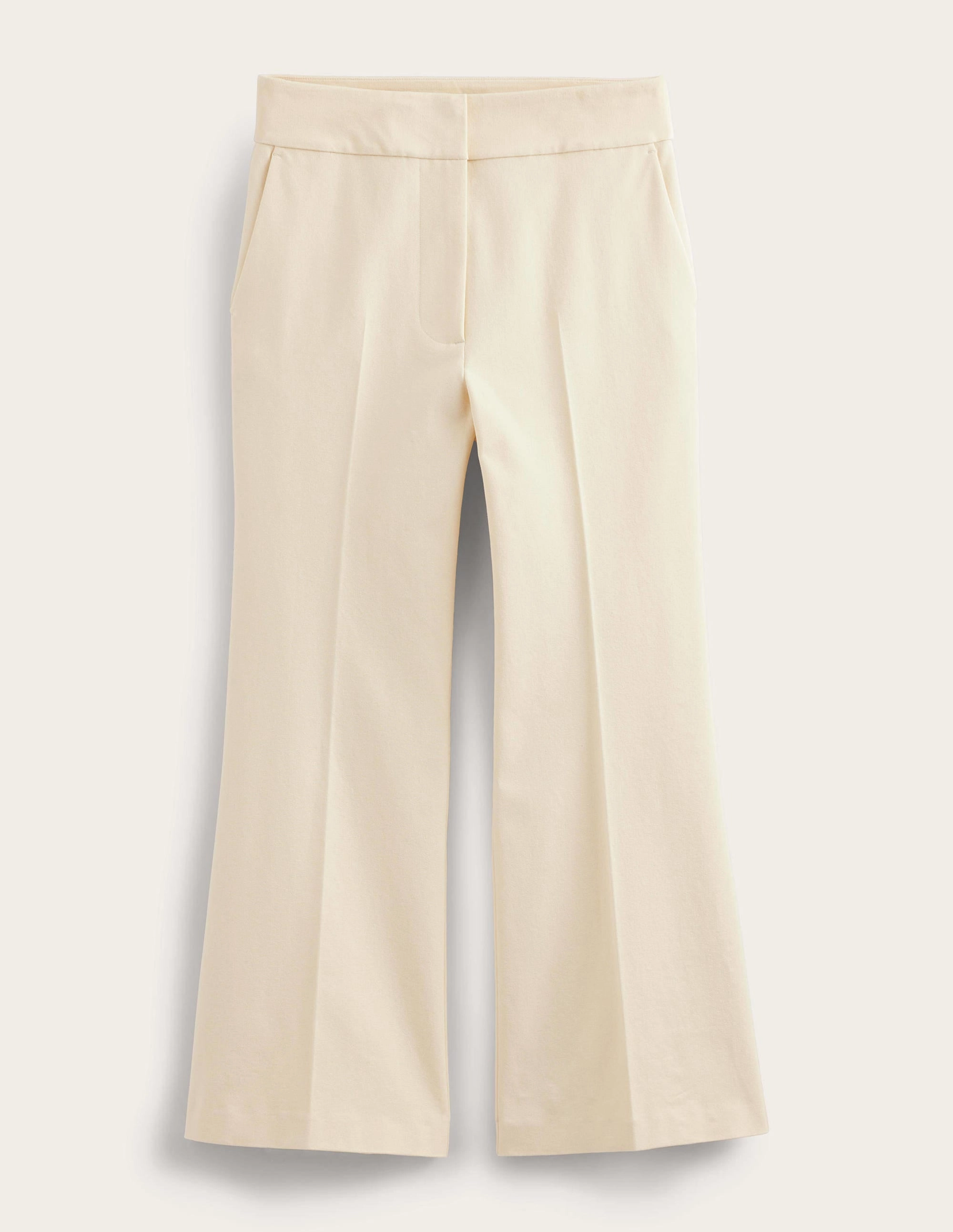 Bi-Stretch Crop Flare Pants-Dorset Cream