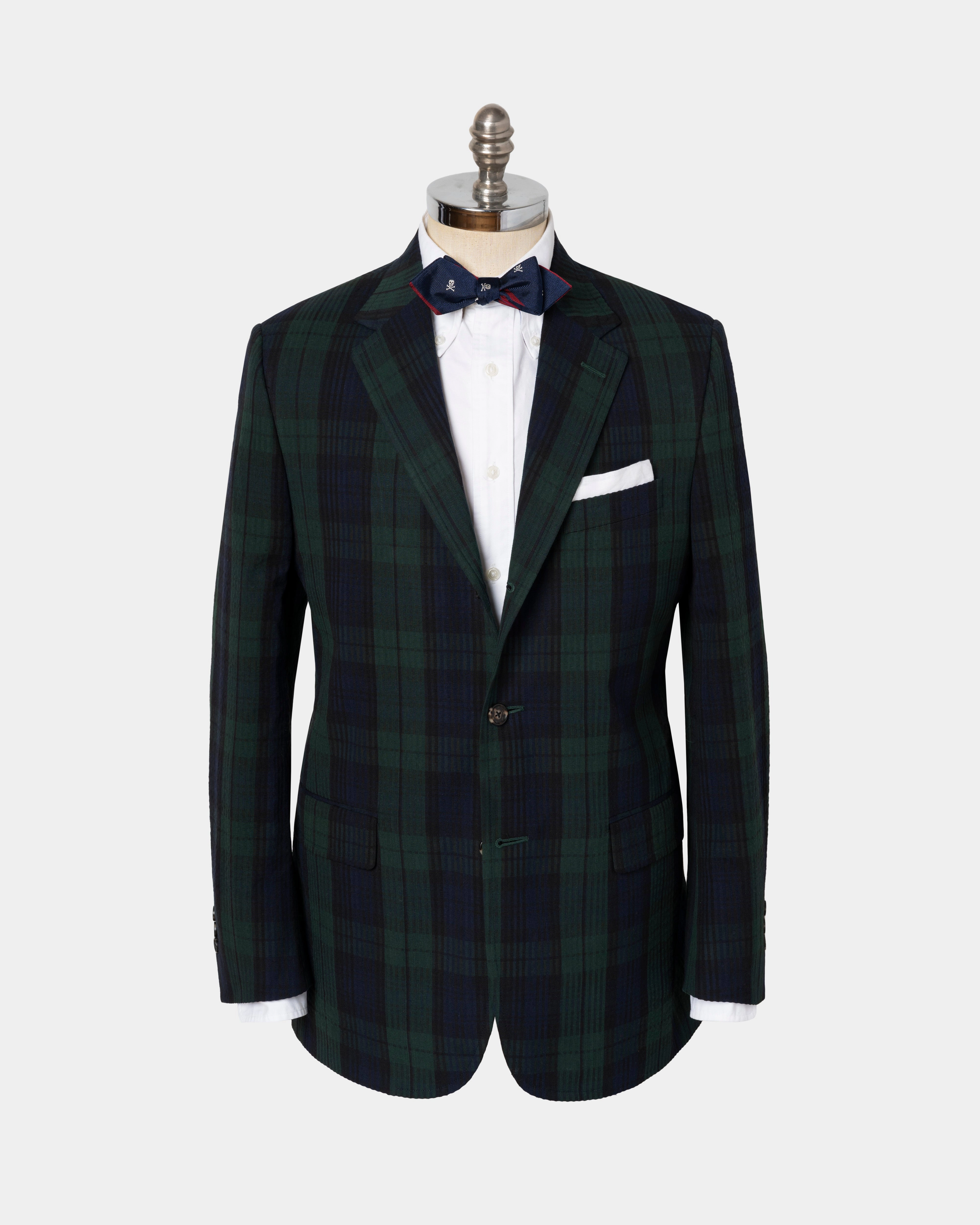 BLACKWATCH TARTAN COTTON SEERSUCKER SPORT COAT