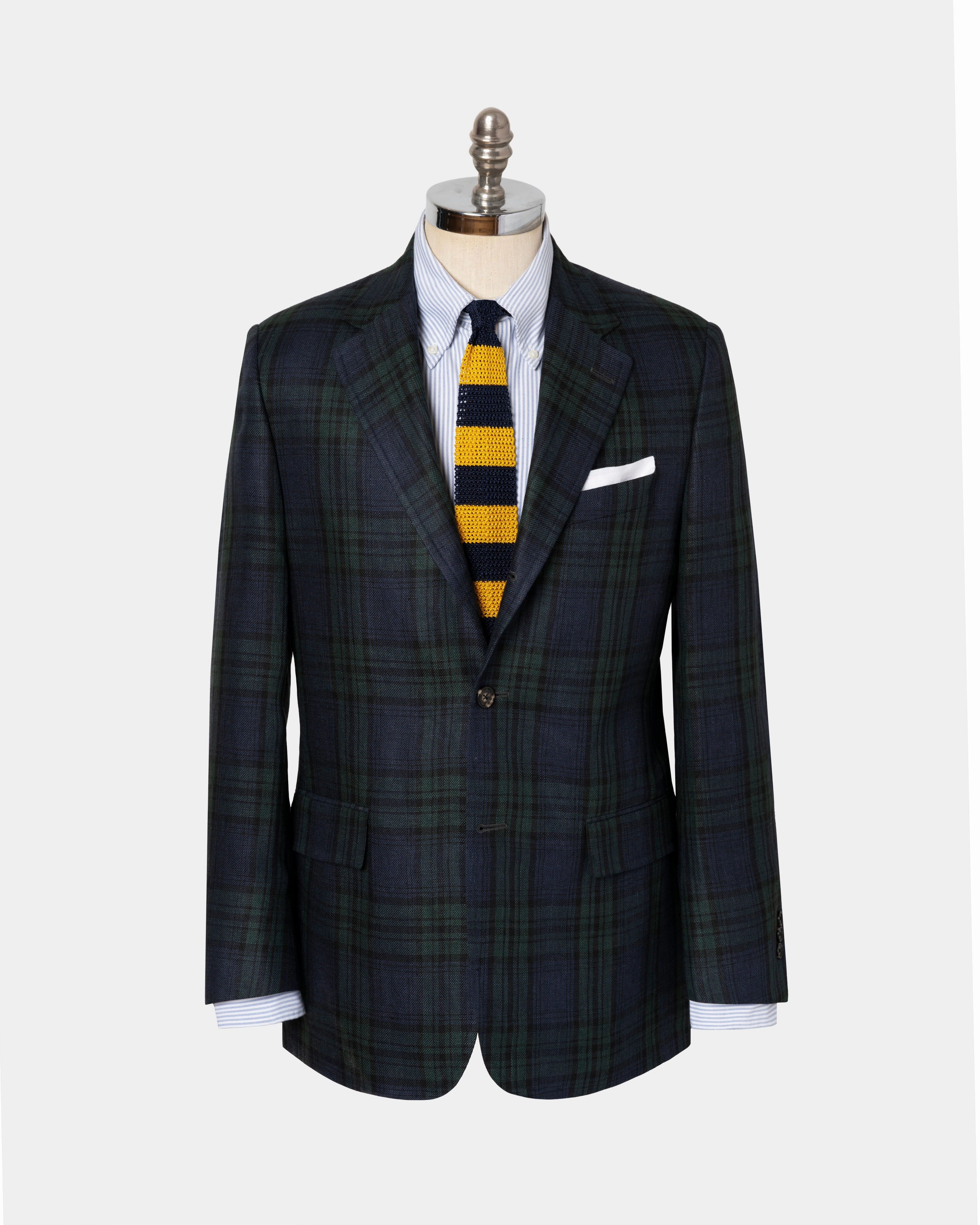 BLACKWATCH TARTAN LINEN SPORT COAT