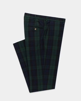 BLACKWATCH TARTAN SEERSUCKER TROUSERS