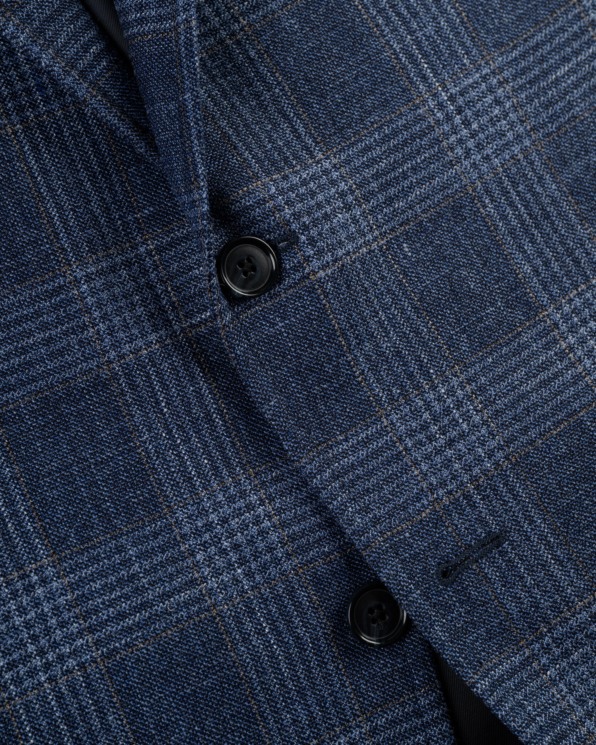 BLUE/COPPER PLAID WOOL/LINEN SPORT COAT