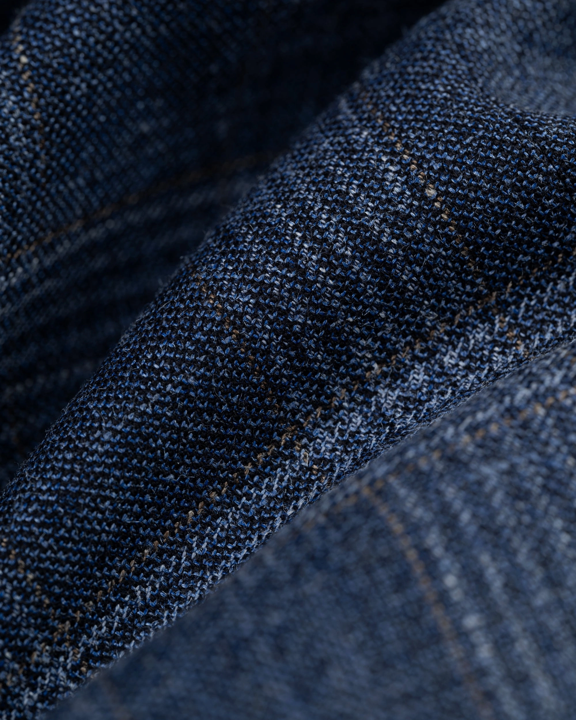 BLUE/COPPER PLAID WOOL/LINEN SPORT COAT