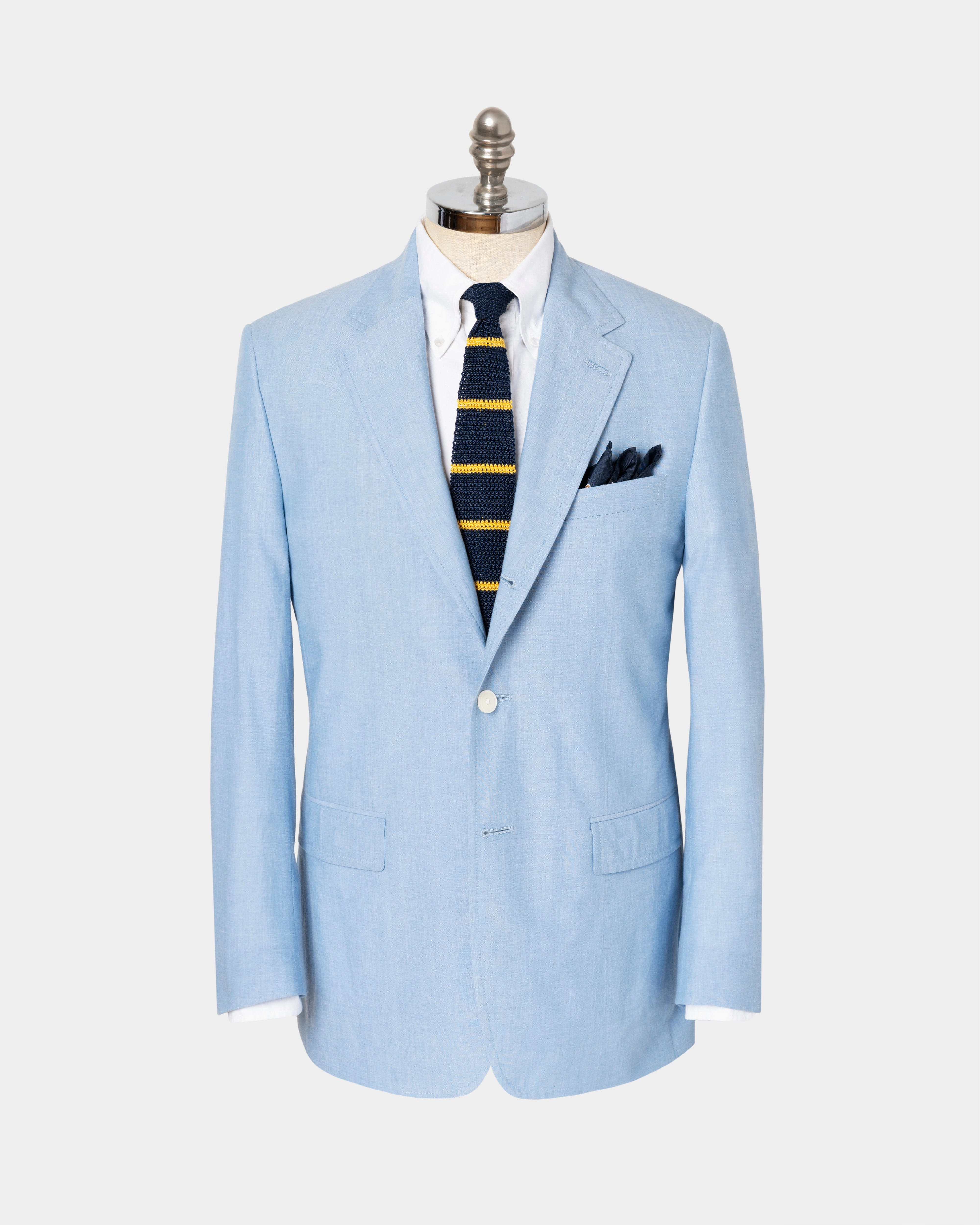 BLUE COTTON CHAMBRAY SPORT COAT