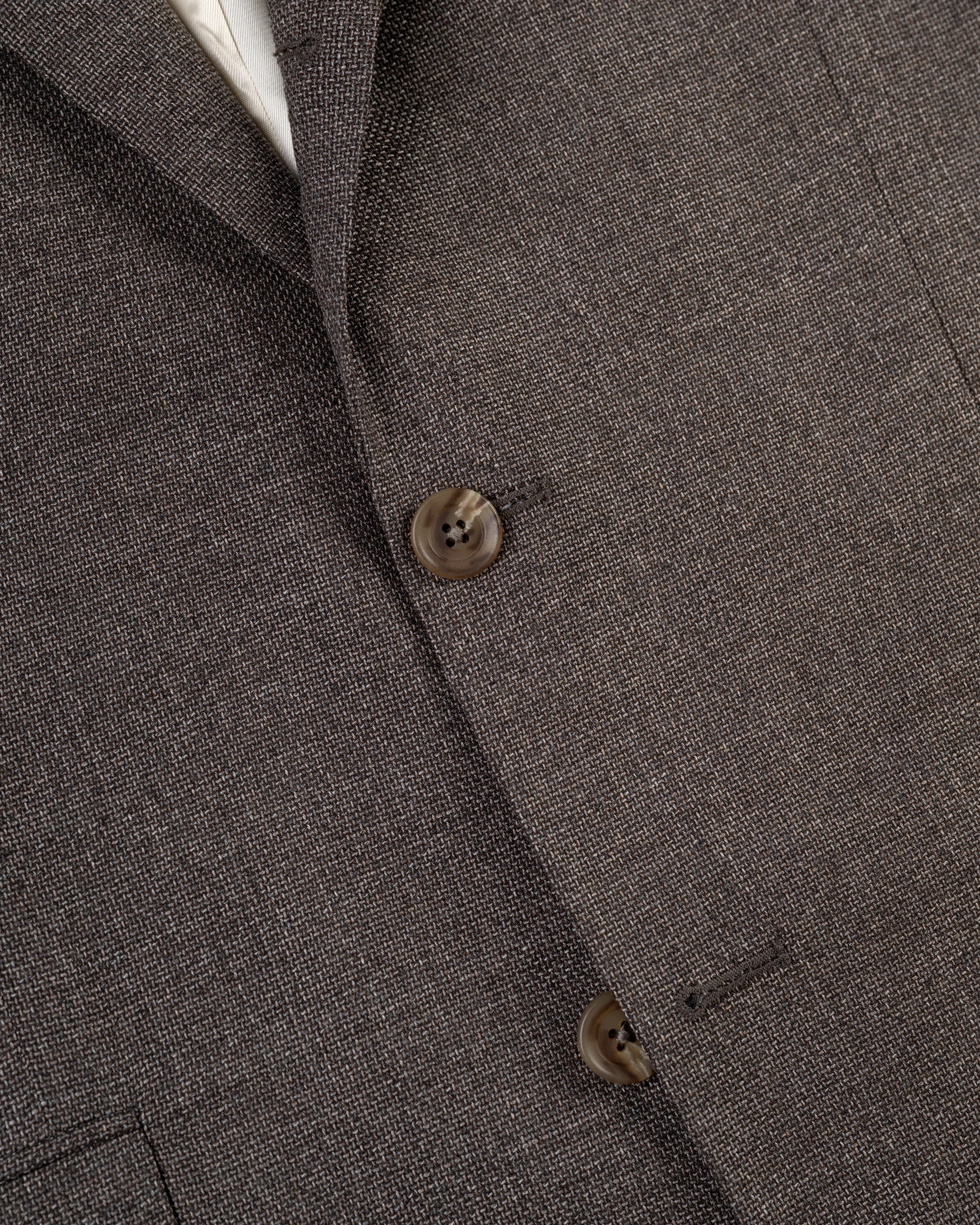 BROWN SOLID HOPSACK SPORT COAT