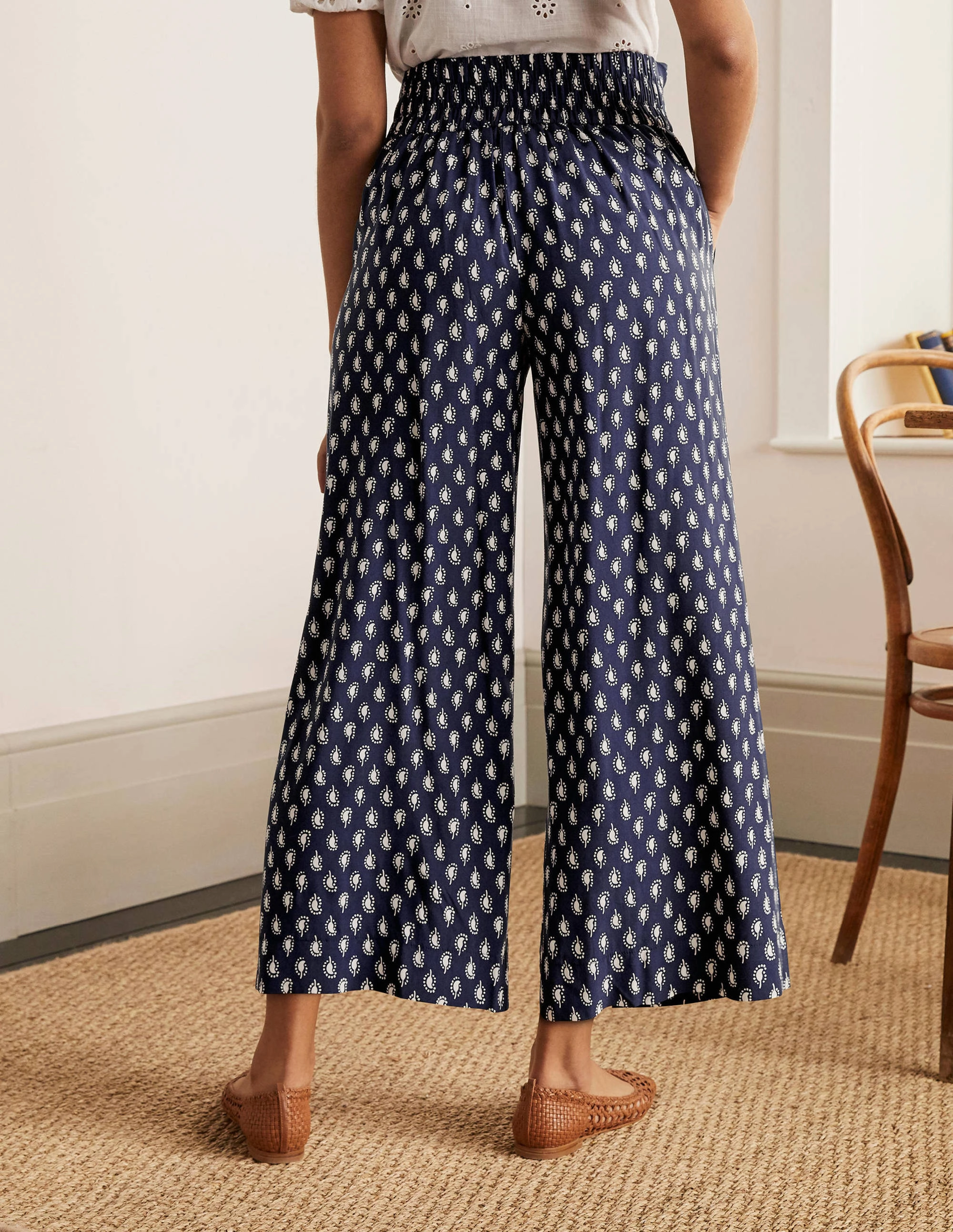 Caithness Pants-Navy, Paisley Stamp
