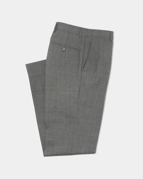 CAMBRIDGE GREY TROPICAL WOOL TROUSERS