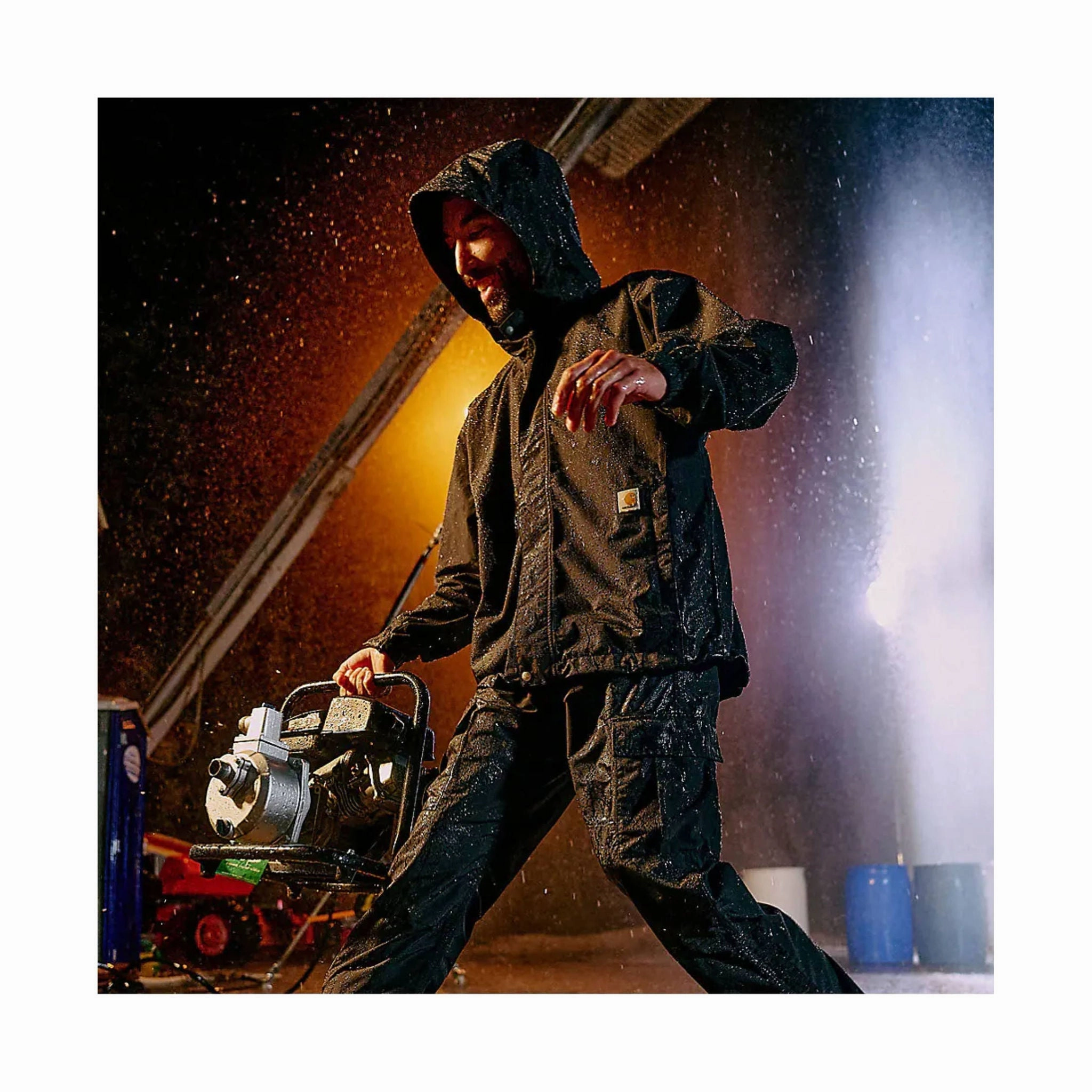 Carhartt Men's Storm Defender Loose Fit Lightweight Ran Jacket - Black