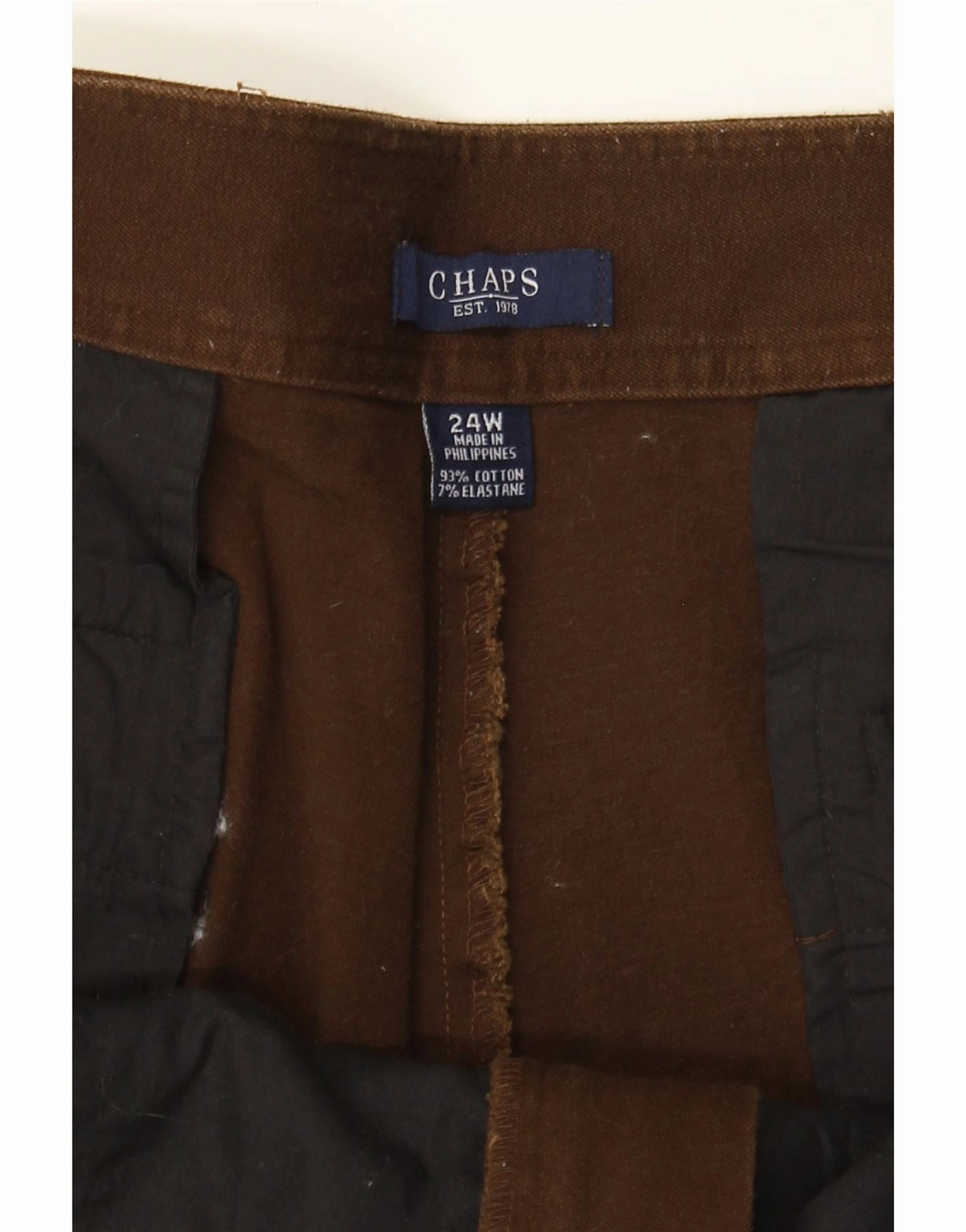 CHAPS Womens High Waist Straight Suit Trousers US 24 4XL W48 L31 Brown