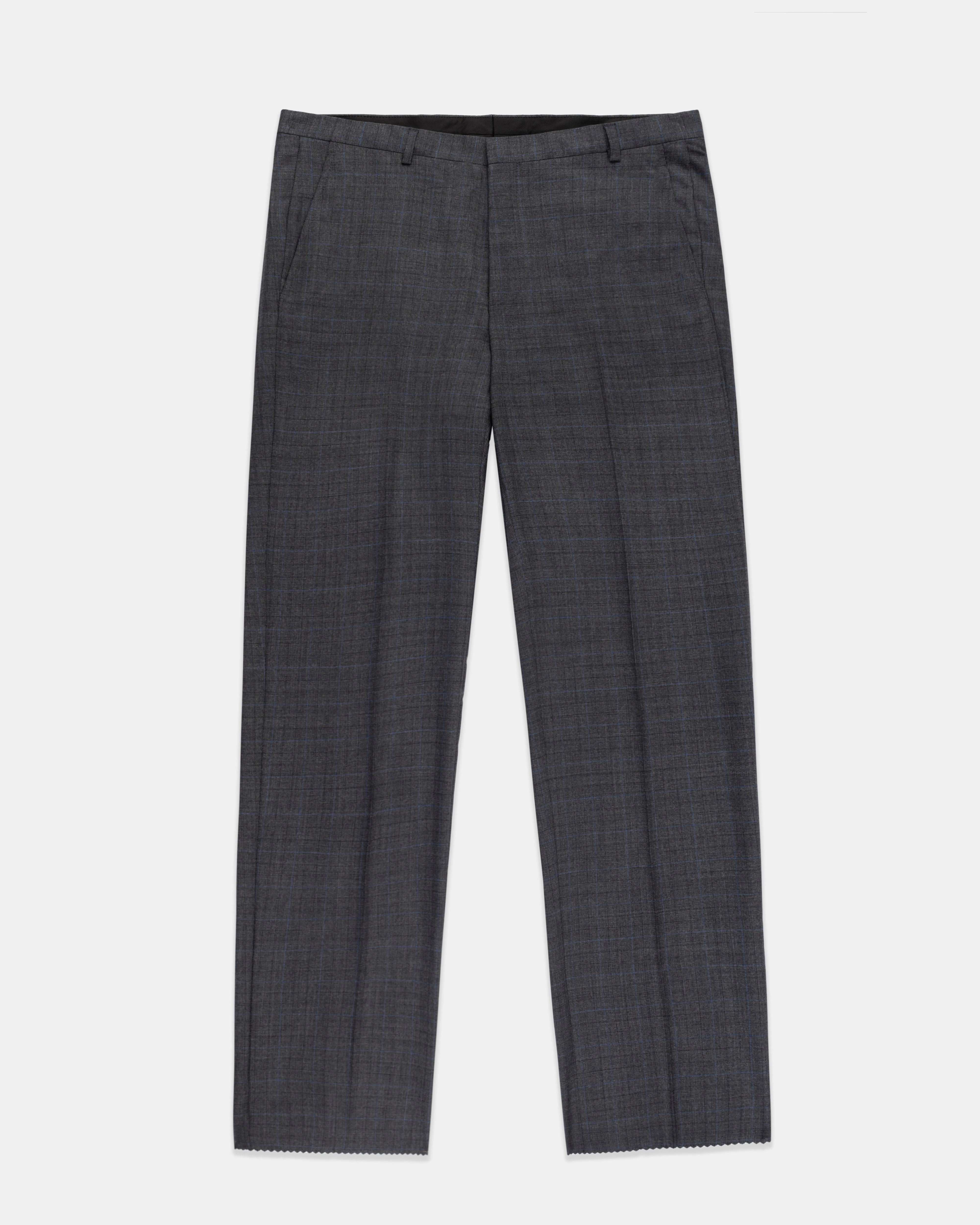 CHARCOAL/BLUE SHADOW PLAID SUIT