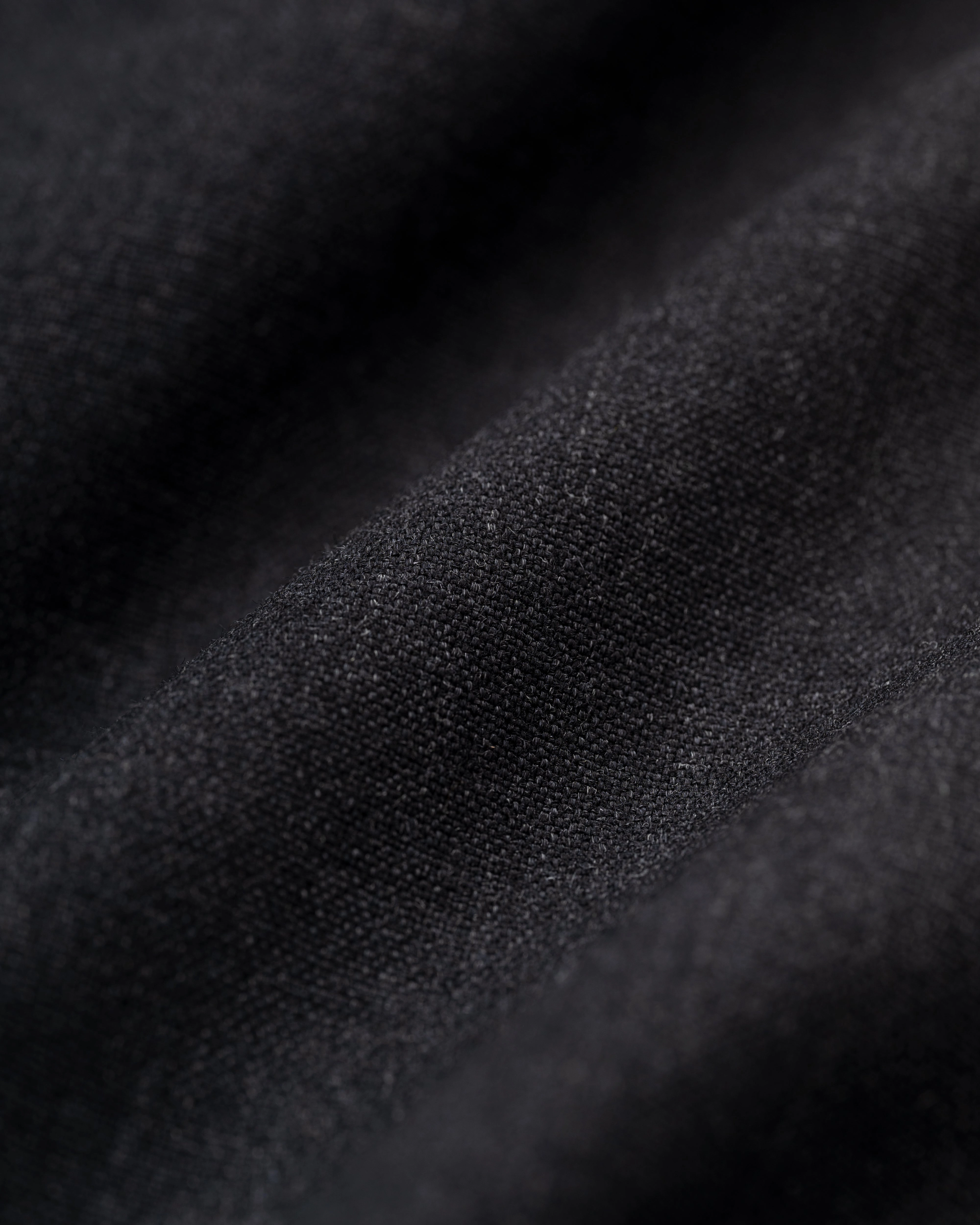 CHARCOAL GREY SOLID WOOL TROUSERS