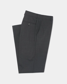 CHARCOAL GREY TROPICAL WOOL TROUSERS