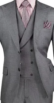 Classique Collection: Charcoal 3 Piece Solid Color Single Breasted Modern Fit Suit