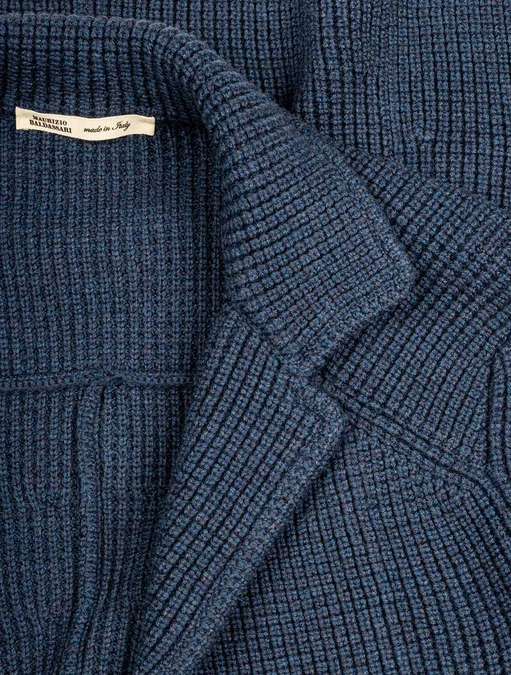 Cob Stitch Brenta Swacket Blue Graphite