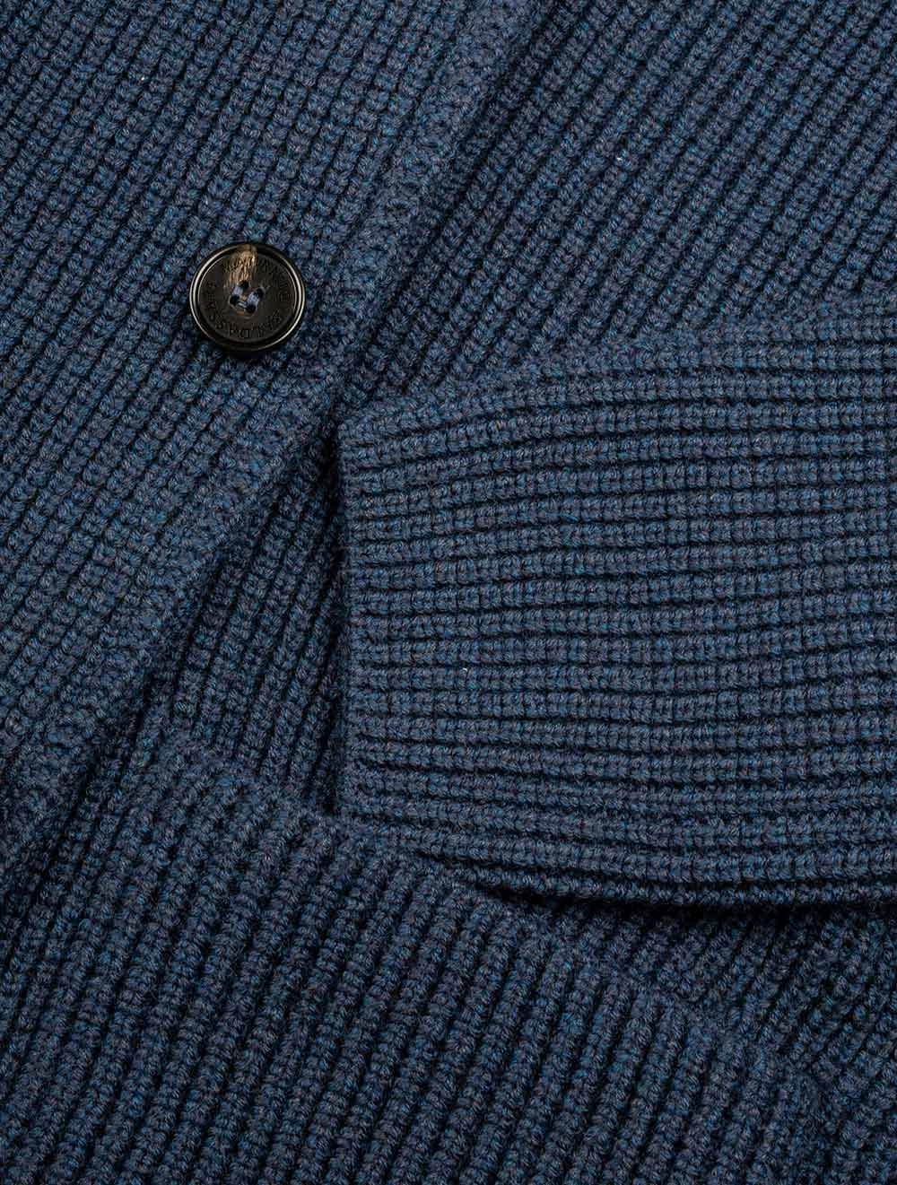 Cob Stitch Brenta Swacket Blue Graphite