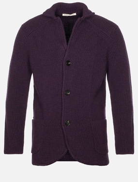 Cob Stitch Brenta Swacket Dark Purple