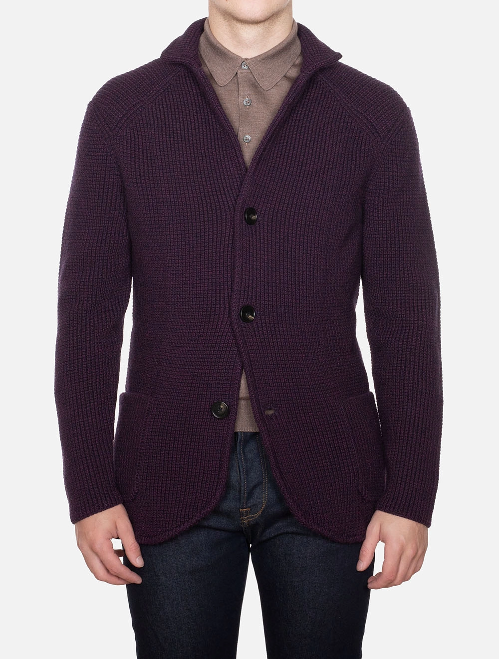 Cob Stitch Brenta Swacket Dark Purple