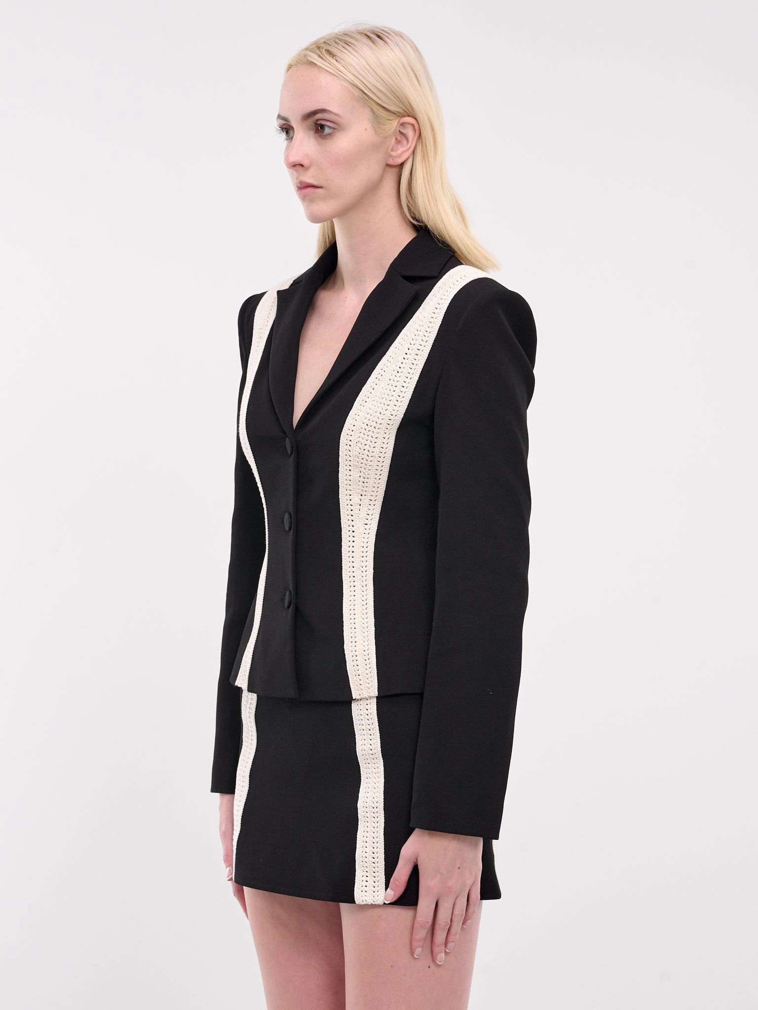 Crochet Blazer (FW2444-BLACK)
