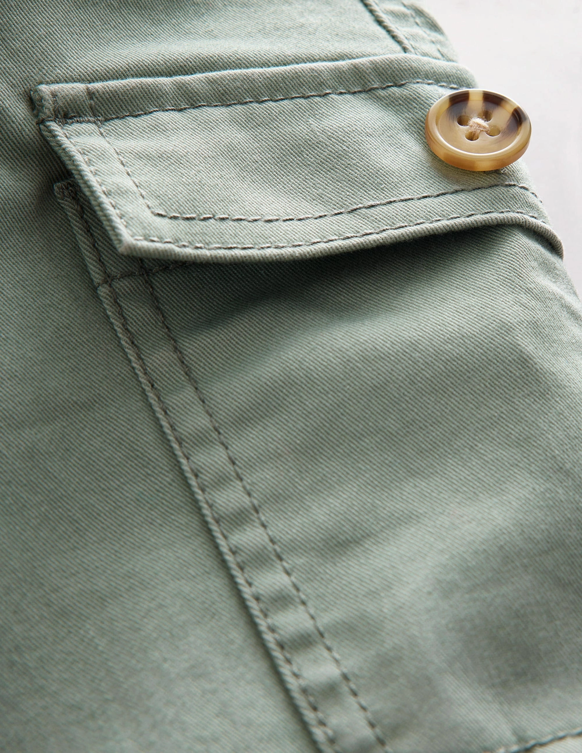 Cropped Cargo Pants-Pottery Green