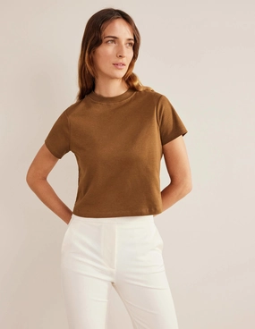 Cropped Cotton T-Shirt-Pony