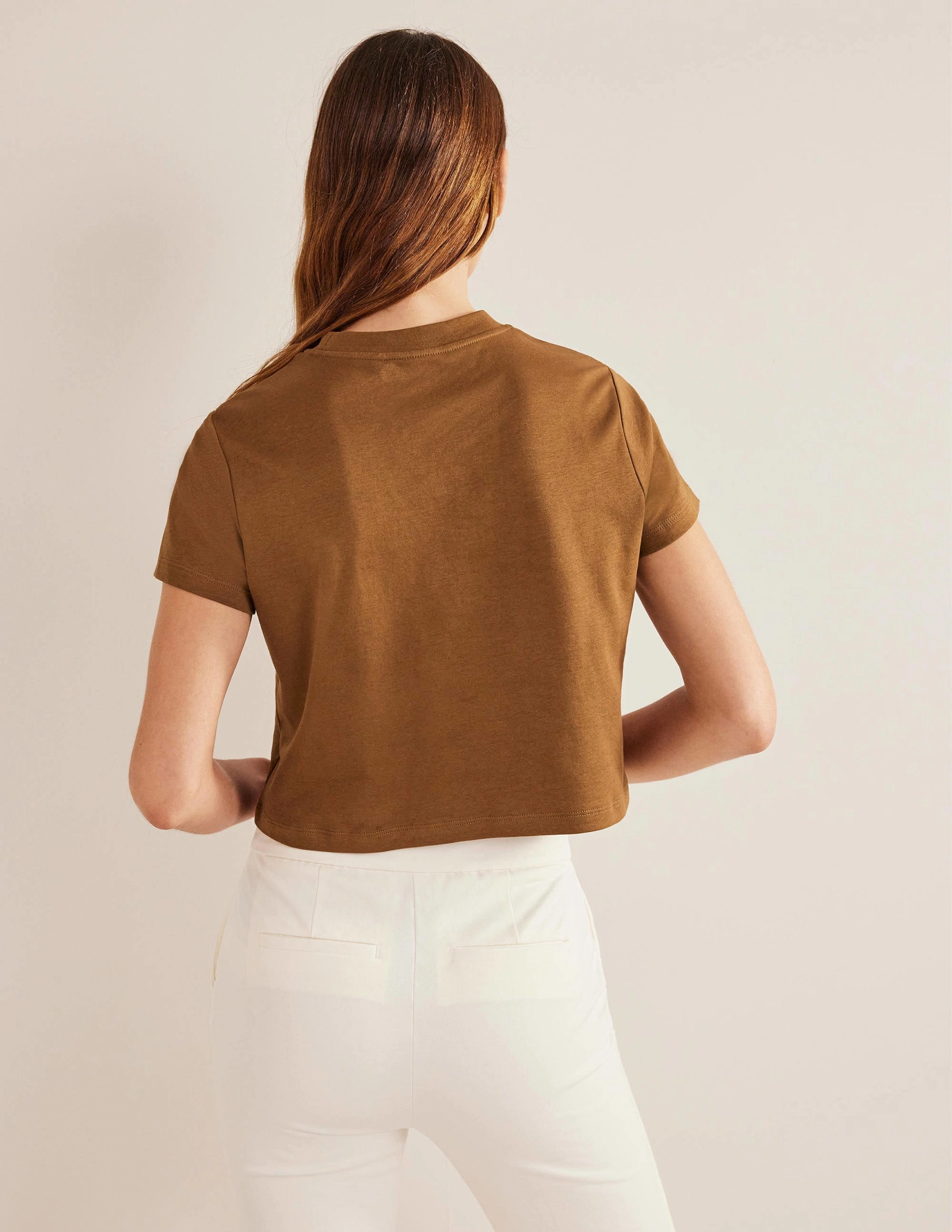 Cropped Cotton T-Shirt-Pony