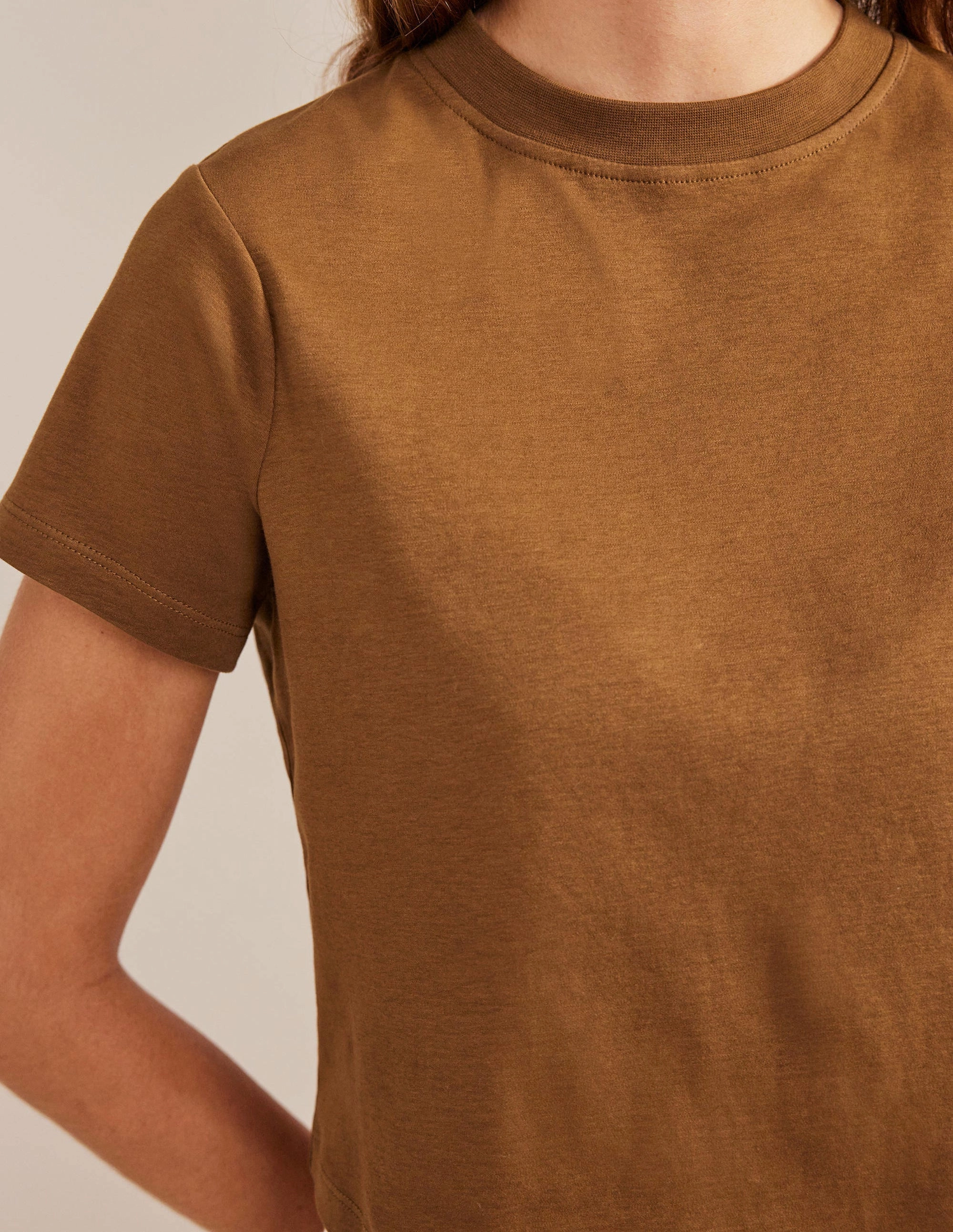 Cropped Cotton T-Shirt-Pony