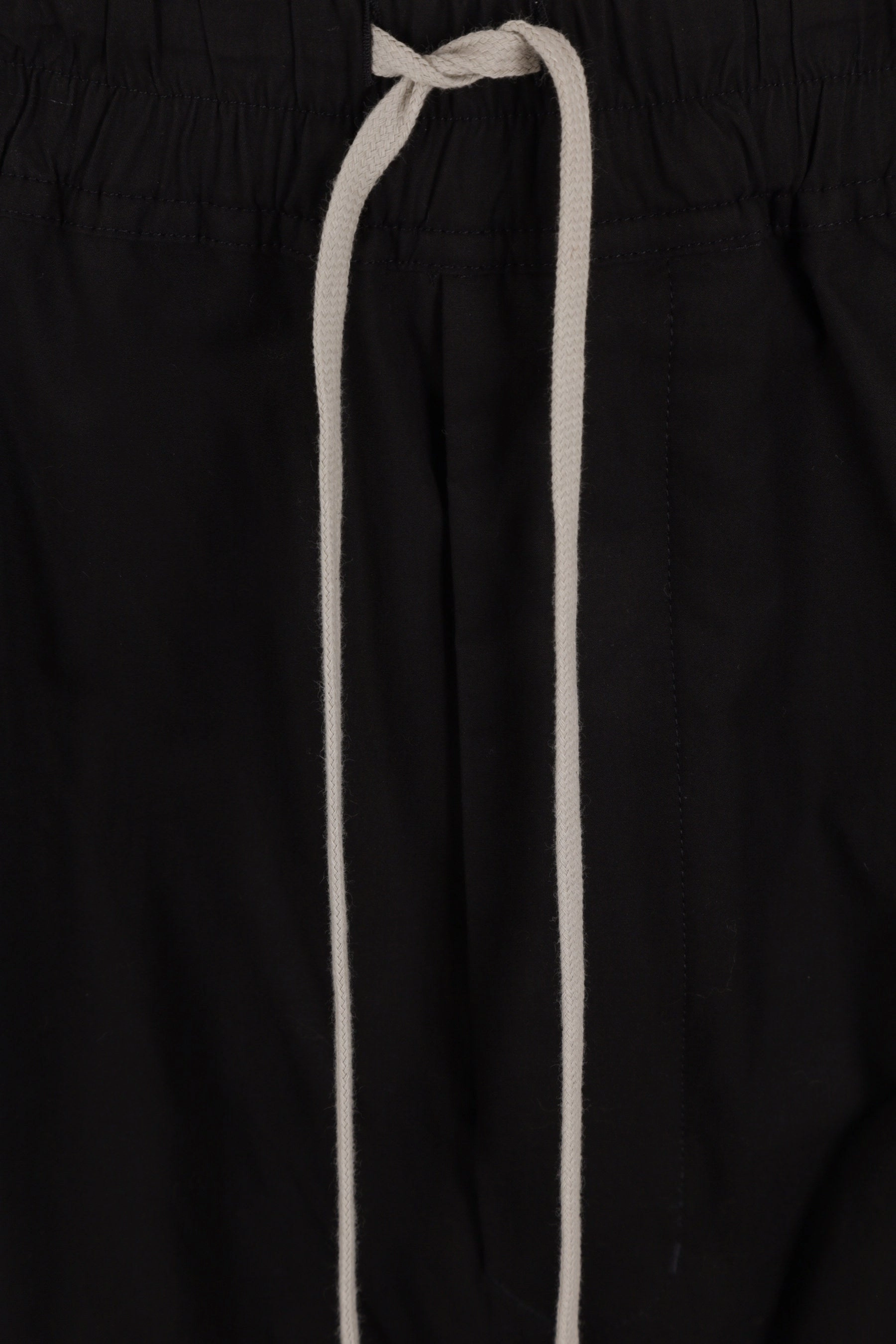 cropped cotton trousers with drawstring