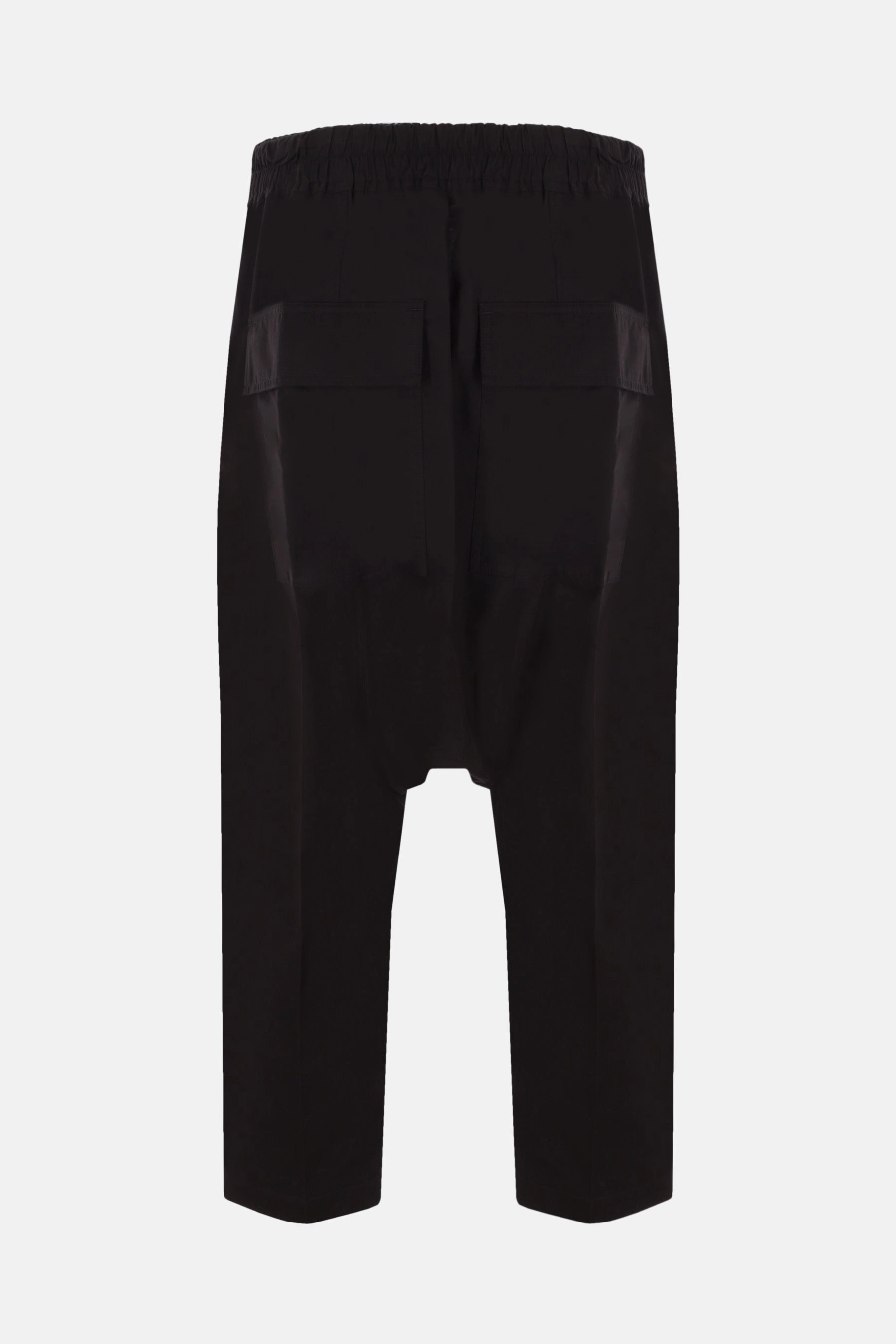 cropped cotton trousers with drawstring