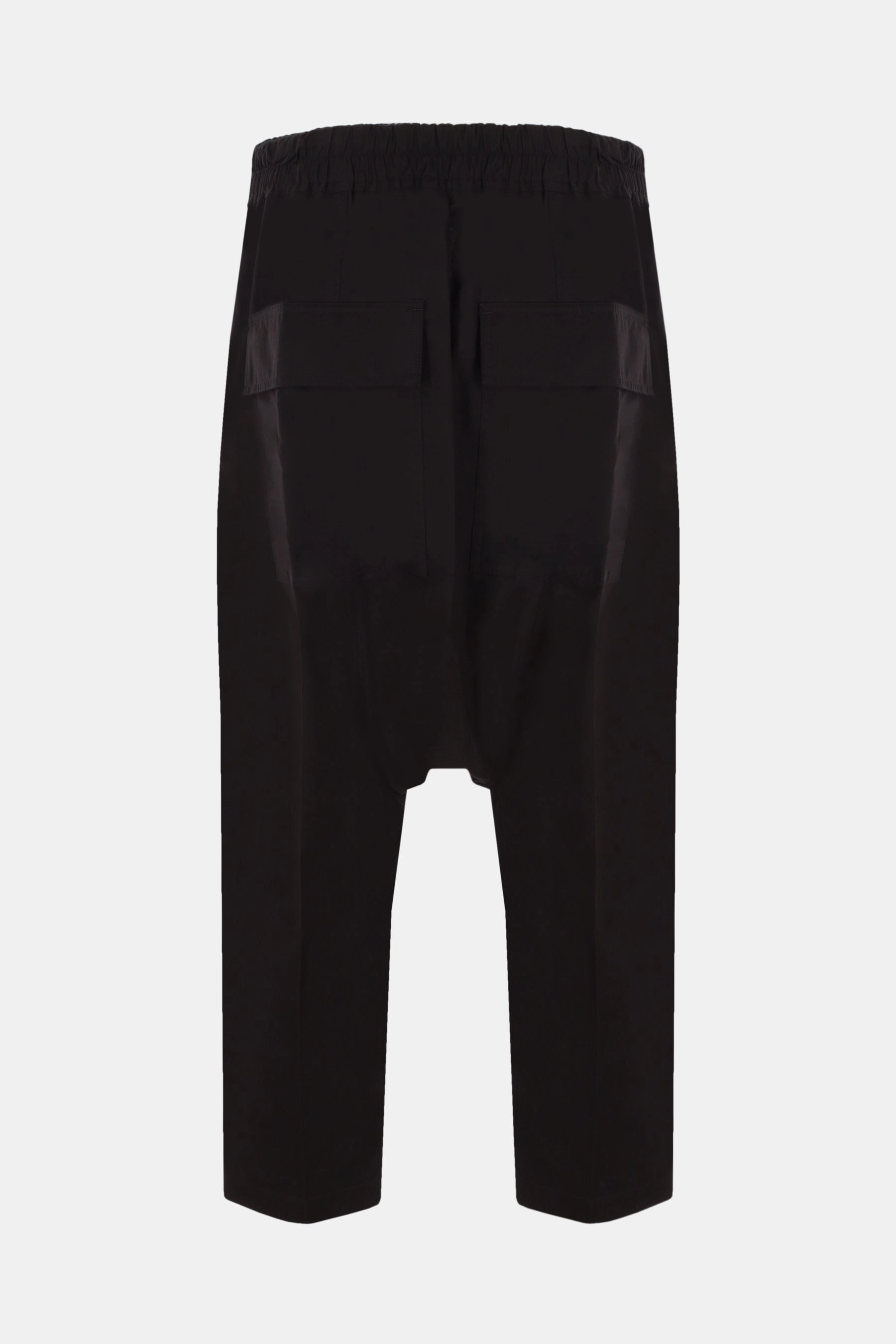 cropped cotton trousers with drawstring