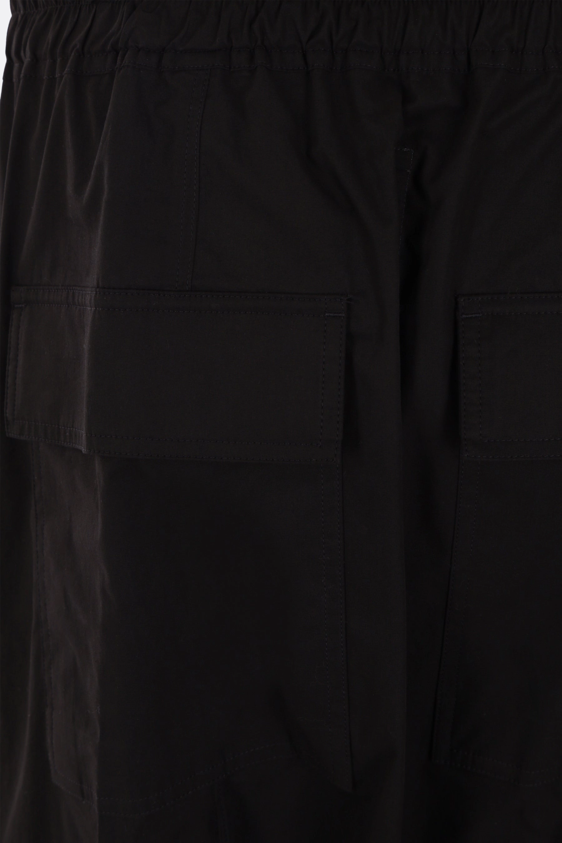 cropped cotton trousers with drawstring