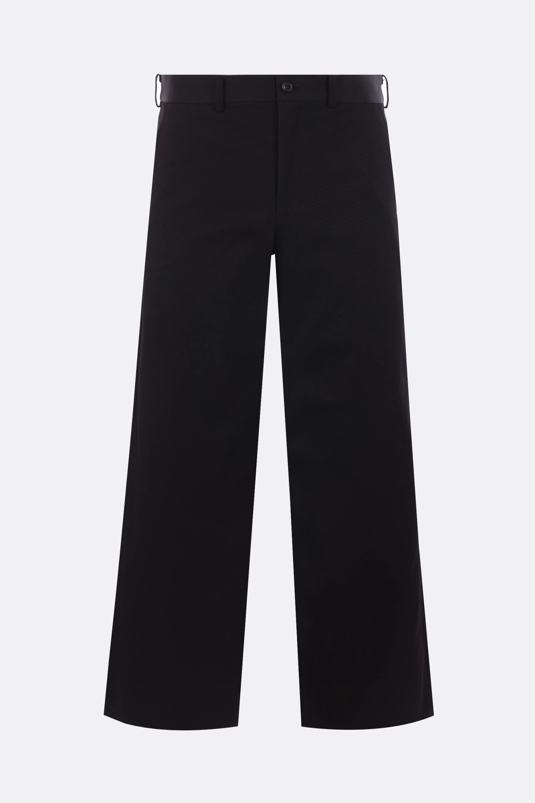 cropped straight-leg trousers in drill