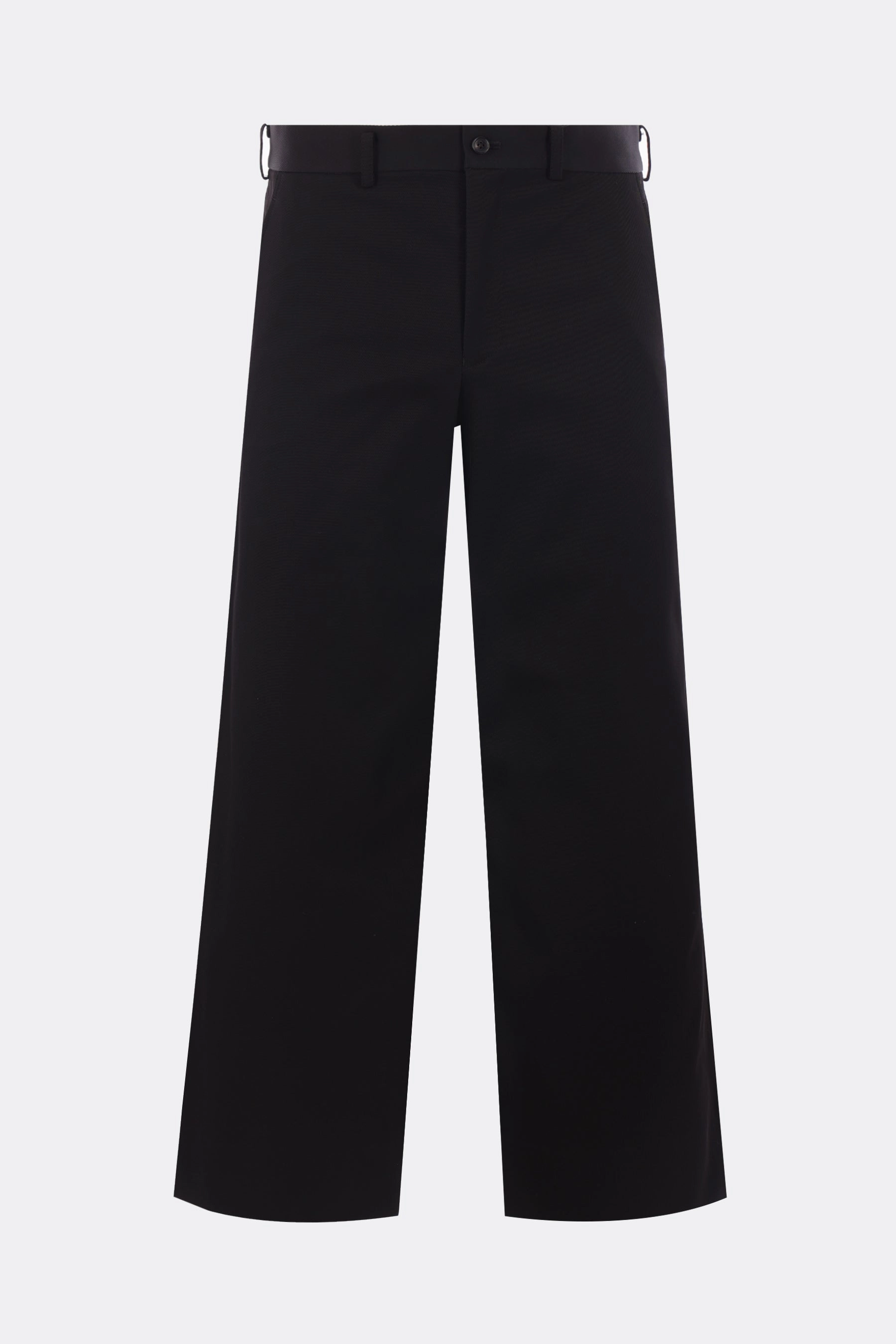 cropped straight-leg trousers in drill